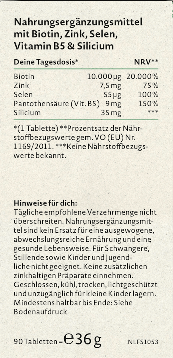 Nature Love Biotin Complex – 90 Tablets, 36 g