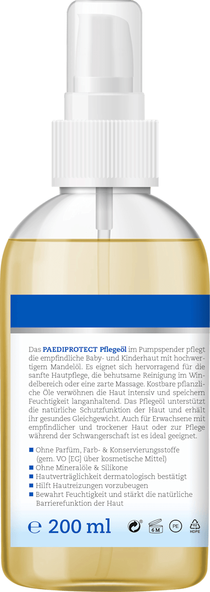PaediProtect Pflegeöl mit Mandelöl & Squalane 200 ml