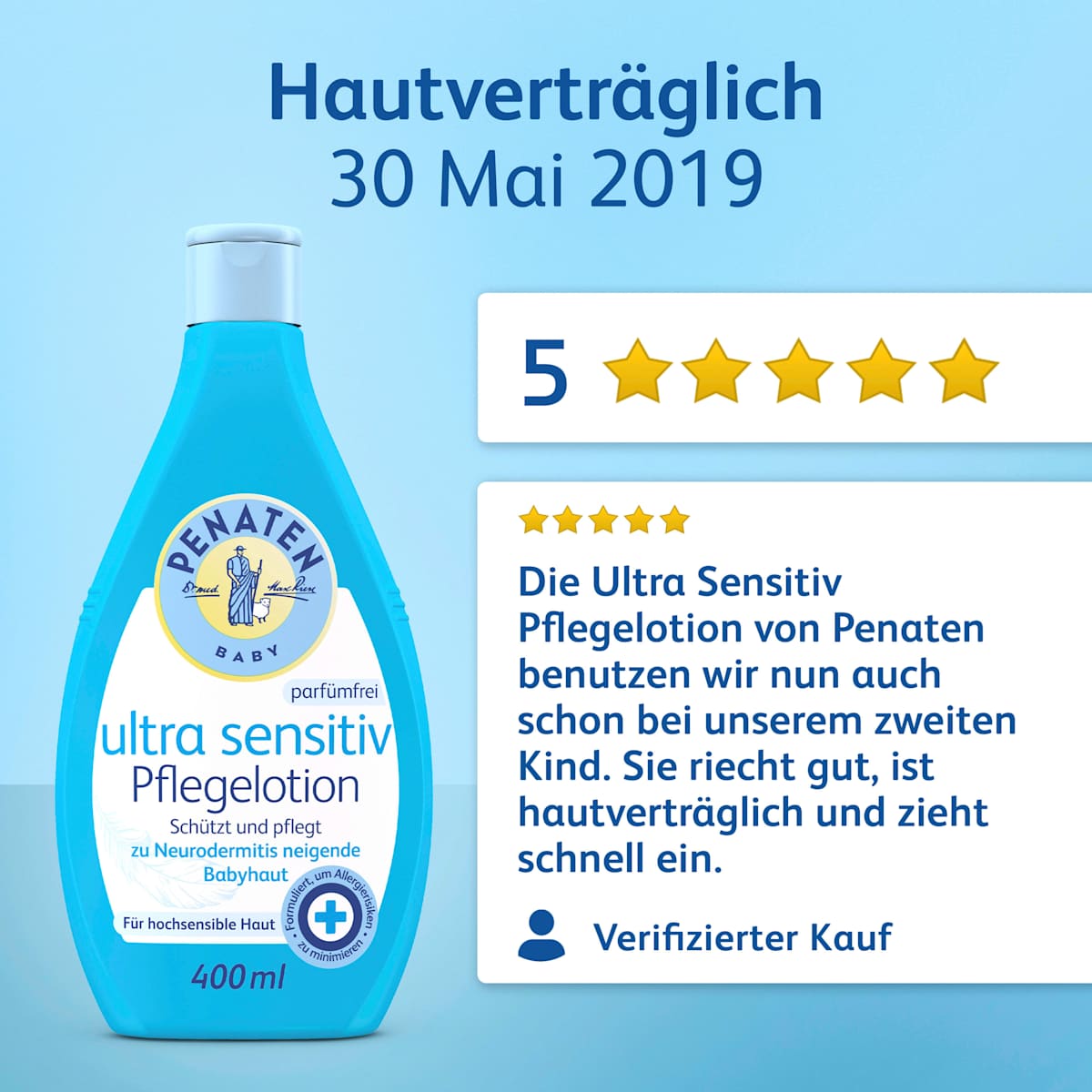 Penaten Baby Ultra Sensitiv Pflegelotion – Perfume-Free 400 ml