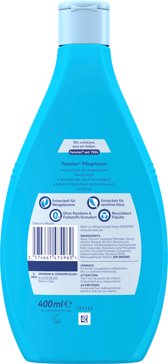 Penaten Baby Pflegelotion Sensitiv – Moisturizing Care Lotion 400 ml