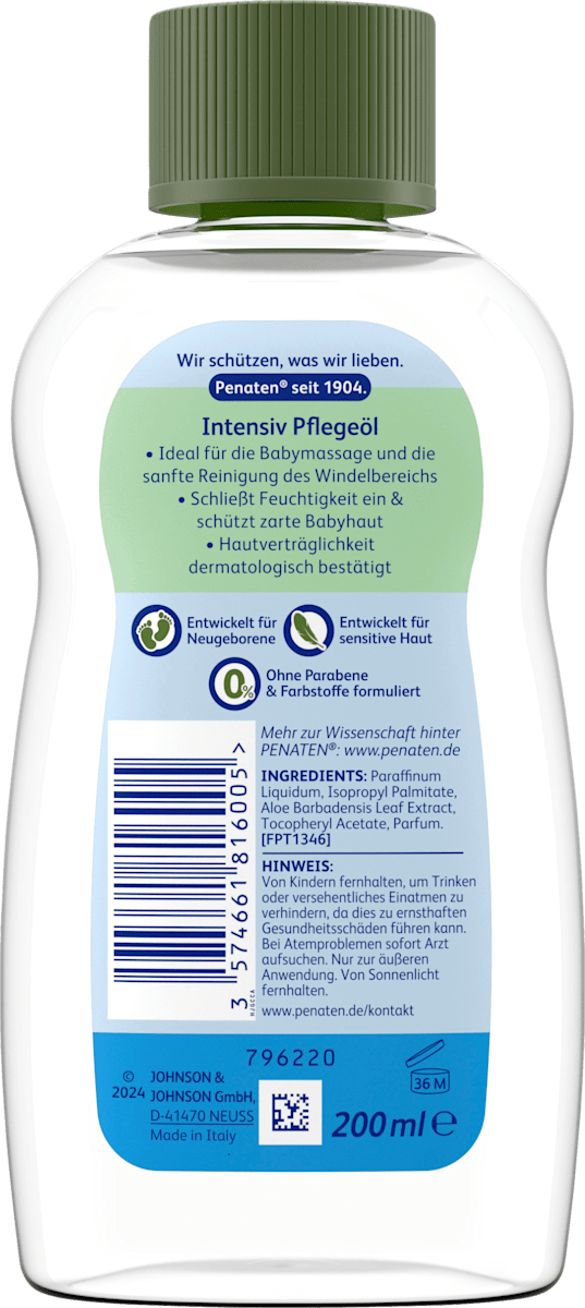 Penaten Baby Intensive Care Oil – with Natural Aloe Vera Extract 200ml