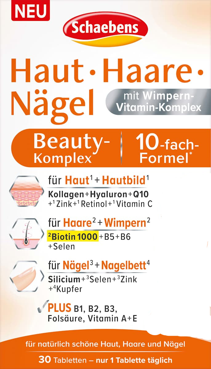 Skin Hair Nails Beauty-Complex Tablets – 30 Tablets, 24 g