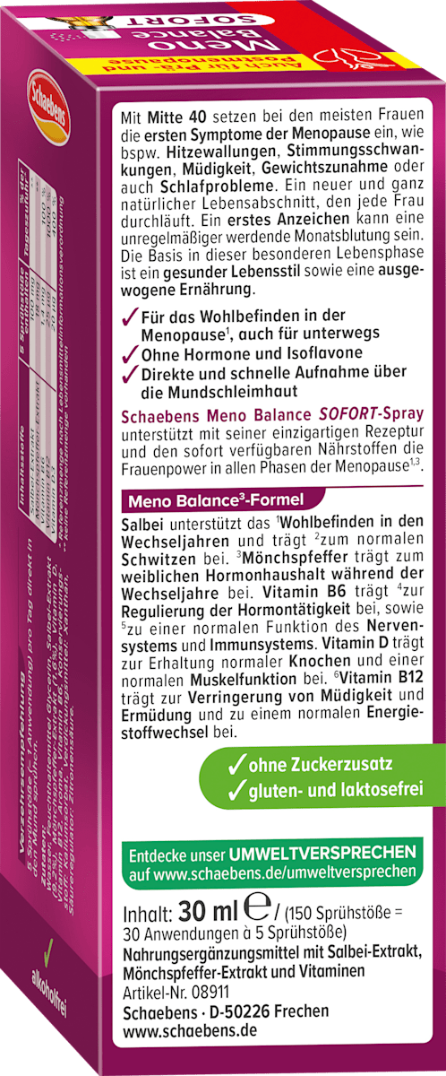 Schaebens Meno Balance Spray 30 ml
