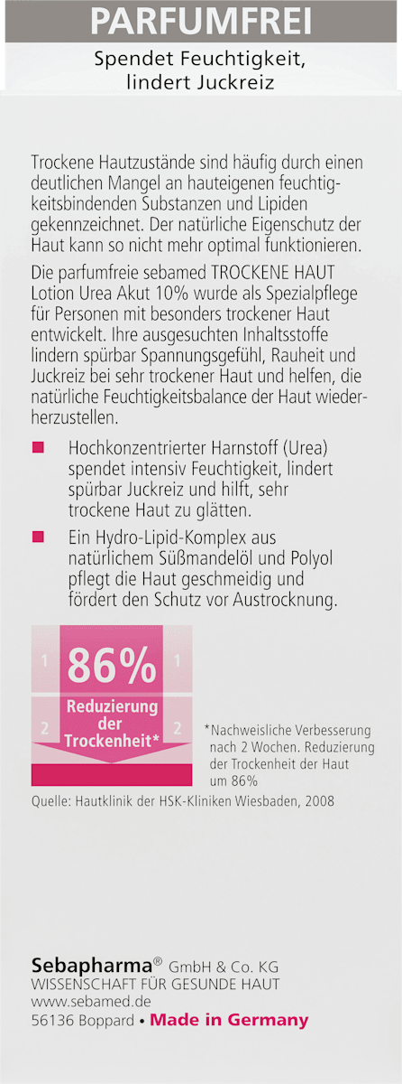 Sebamed Trockene Haut Lotion – Urea Akut 10% (Parfumfrei) 200ml