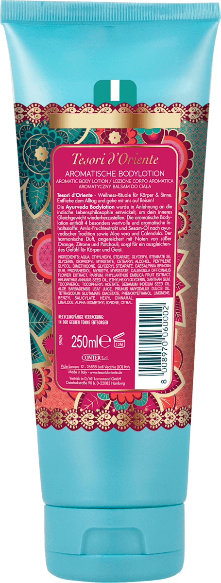 Tesori d’Oriente Ayurveda Aromatic Body Lotion 250ml