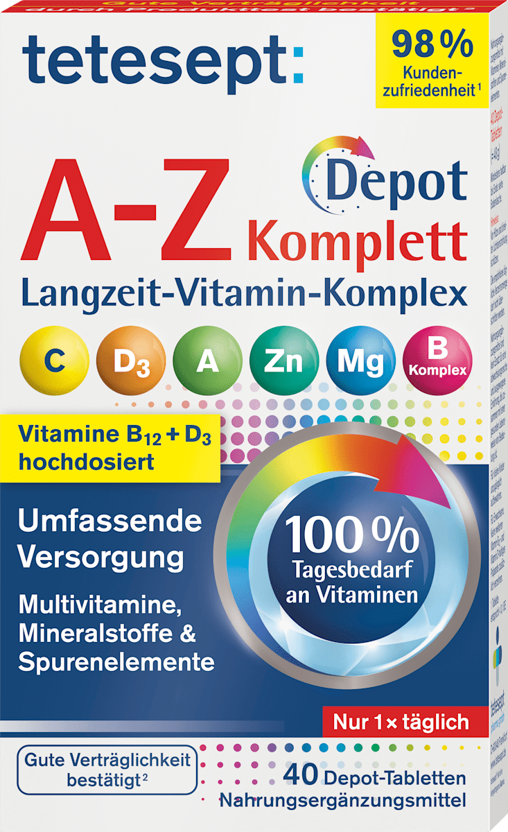Tetesept A-Z Komplett Depot Multivitamin 40 Tablets