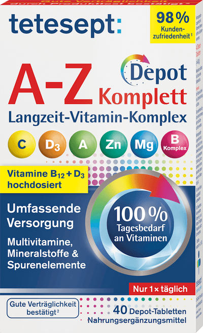 Tetesept A-Z Komplett Depot Multivitamin 40 Tablets