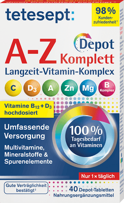 Tetesept A-Z Komplett Depot Multivitamin 40 Tablets