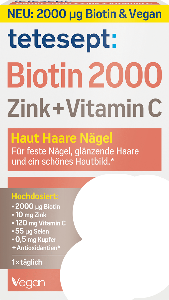 Biotin 2000 Tablets – 30 Tablets, 18 g