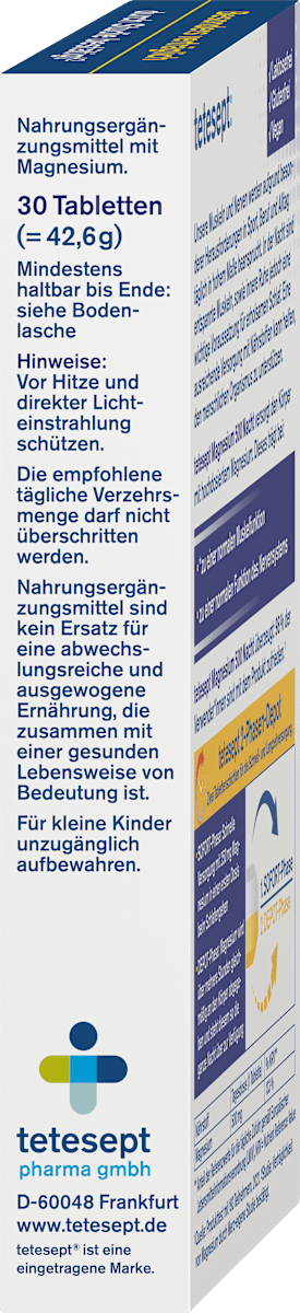 Tetesept Magnesium 500 Night – 30 Tablets