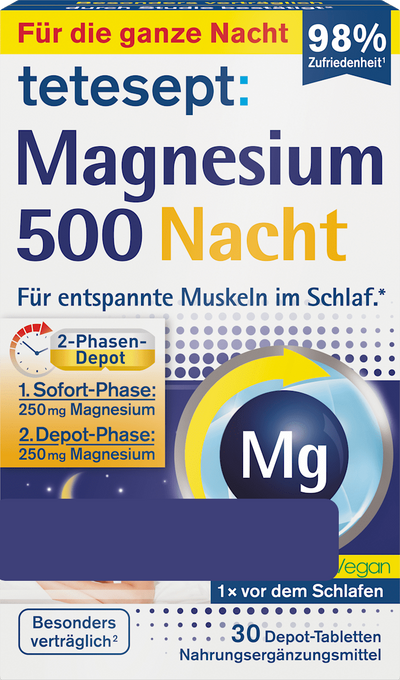 Tetesept Magnesium 500 Night – 30 Tablets