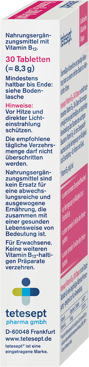 Tetesept Vitamin B12 500 Depot – 30 Tablets