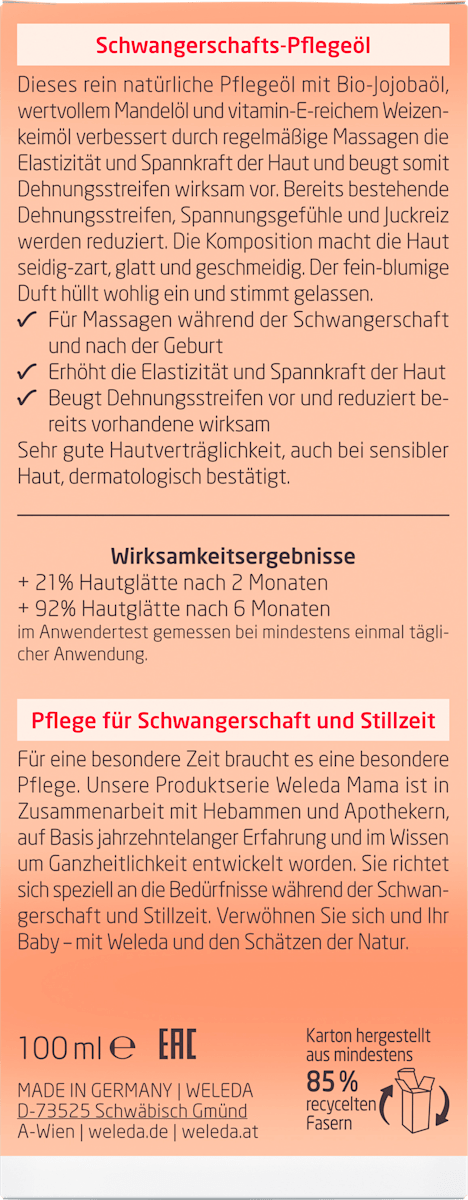 Weleda Mama Schwangerschafts-Pflegeöl Stretch Mark Oil 100 ml